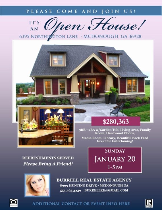Open House Flyers Template Lovely Real Estate Open House Flyer Template Microsoft Publisher