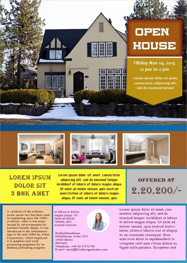 Open House Flyers Template New 20 Open House Flyer Designs Word Psd Ai Eps Vector