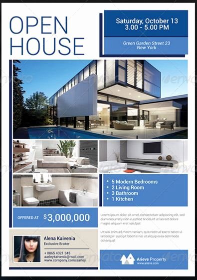 Open House Flyers Templates Inspirational Sample Real Estate Flyer at Open House