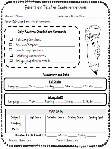 Parent Teacher Conference forms Lovely Classroom Freebies Parent Conference Pack Freebie