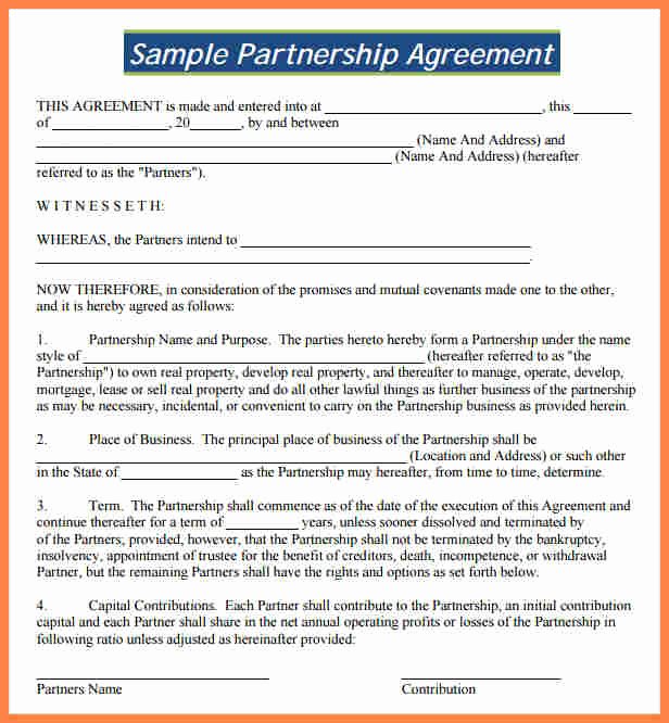 Partnership Agreement Template Word Lovely 8 Partnership Agreement Template south Africa
