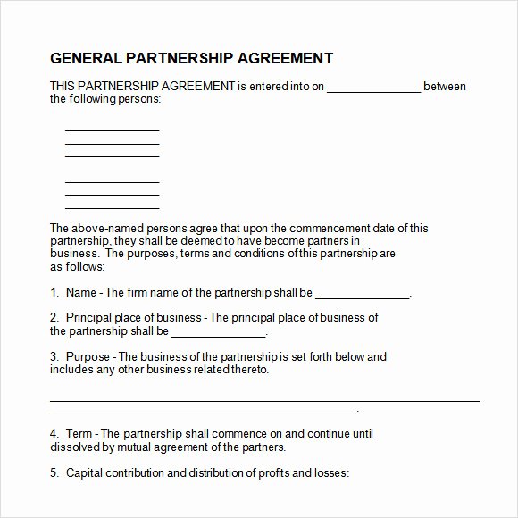Partnership Agreement Template Word Luxury Sample Partnership Agreement 15 Documents In Pdf Word