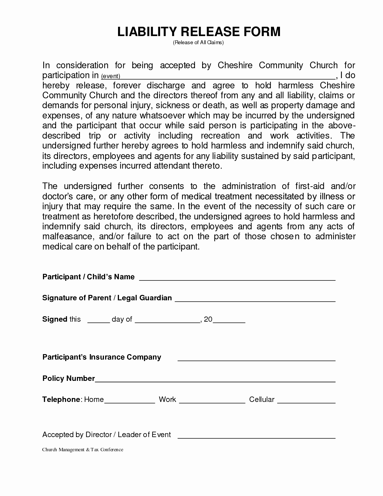 40 Personal Injury Waiver Form Desalas Template