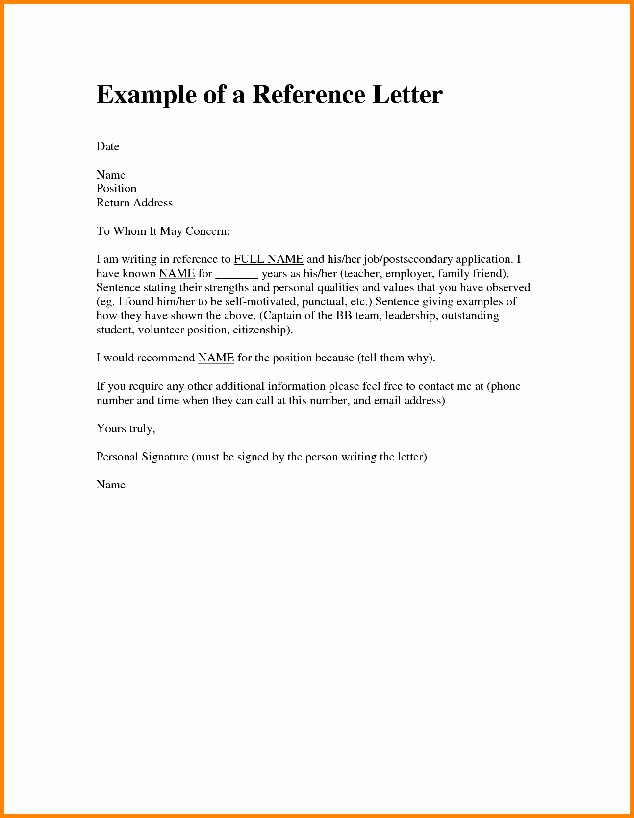 Personal Recommendation Letter Sample New 6 Personal Re Mendation Letter for Immigration Sample