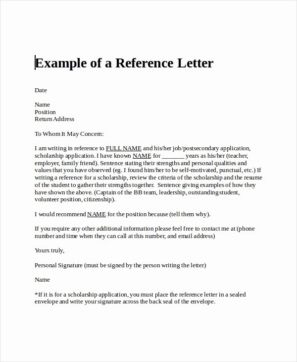 Personal Recommendation Letter Sample Unique Sample Personal Reference Letter 13 Free Word Excel