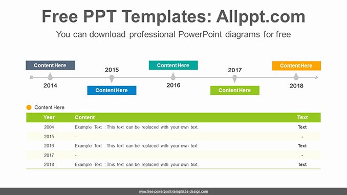 Powerpoint Timeline Template Free Awesome Simple Table Timeline Powerpoint Diagram Template
