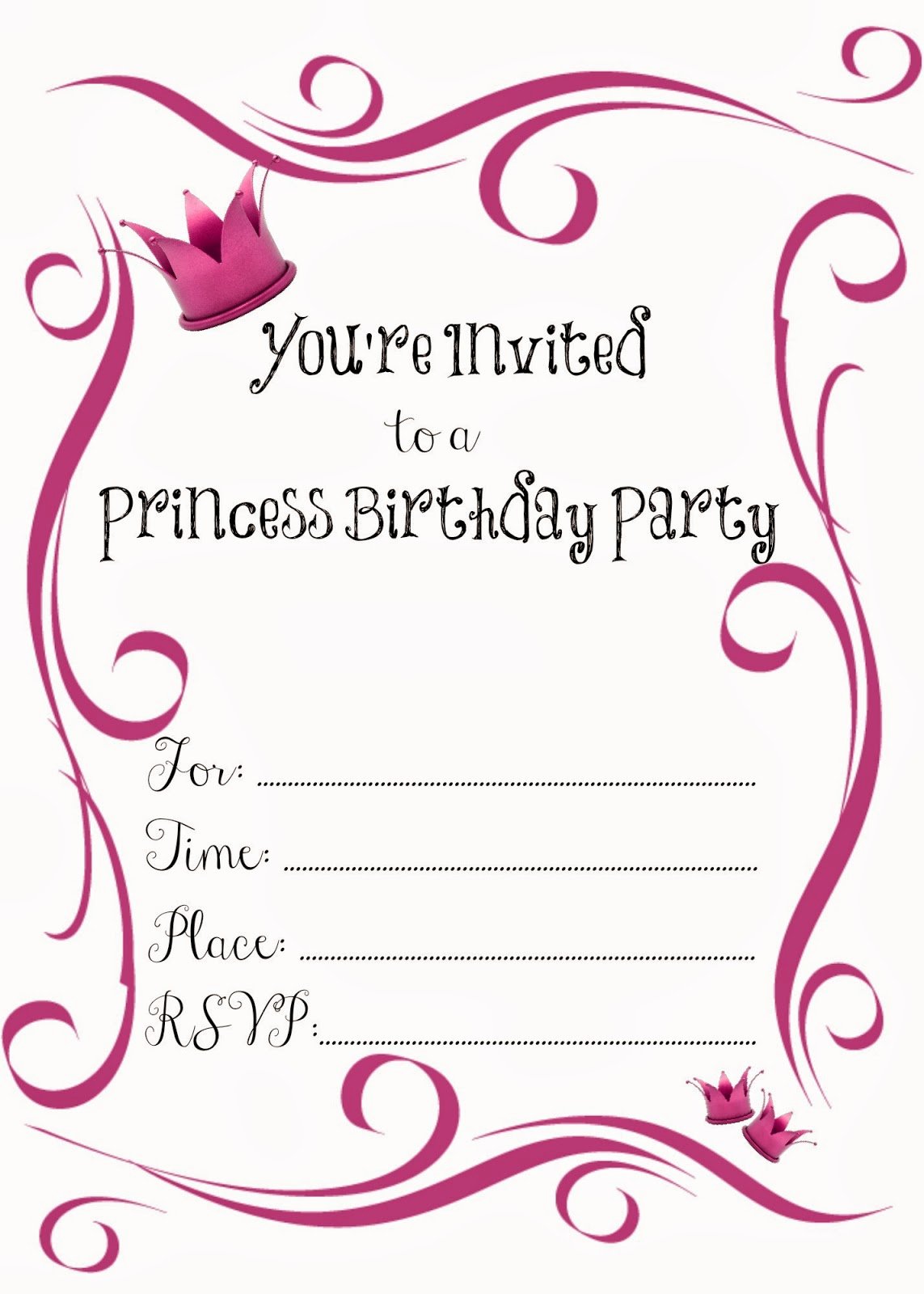 Printable Birthday Party Invitations Luxury Free Birthday Party Invitations for Girl – Free Printable