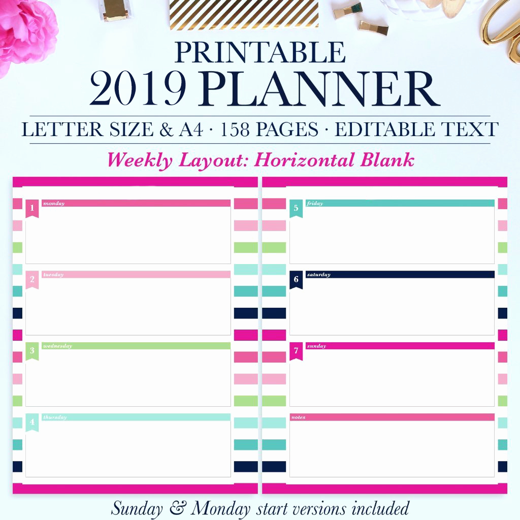 Printable Daily Planner 2019 Elegant Free Printable Daily Planner for 2019