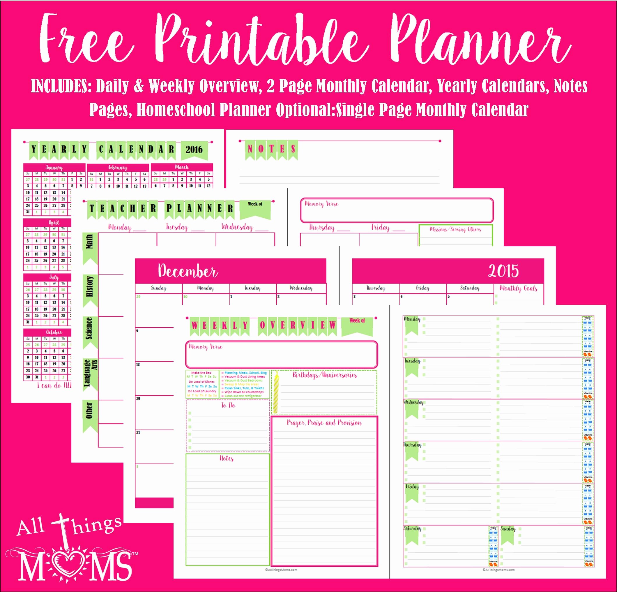 Printable Daily Planner 2019 Elegant Printable Planner All Things Moms