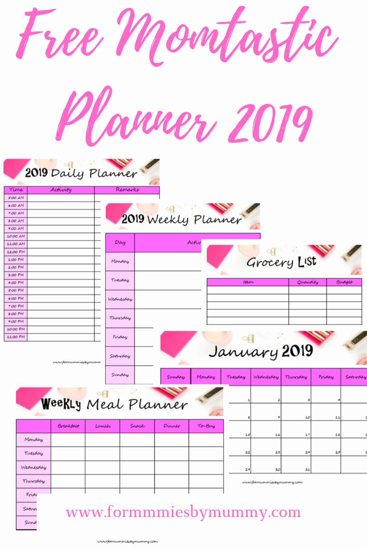 Printable Daily Planner 2019 Inspirational Free Printable Planner 2019 Time Management for Busy Moms