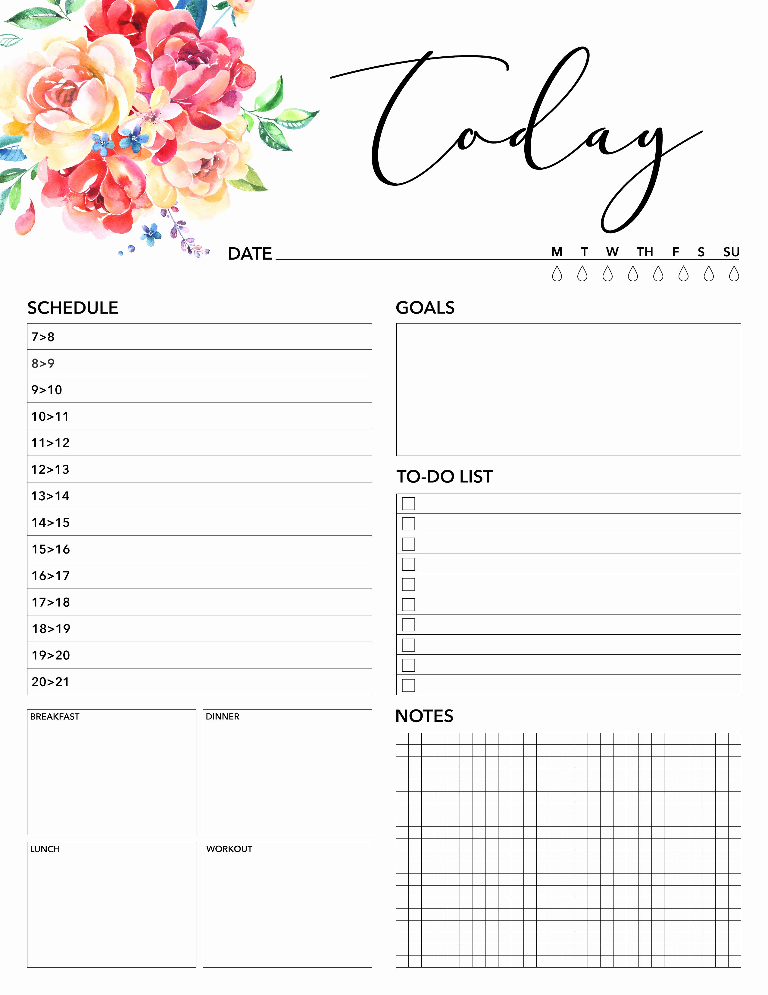 Printable Daily Planner 2019 Lovely Free Printable 2018 Planner 50 Plus Printable Pages the
