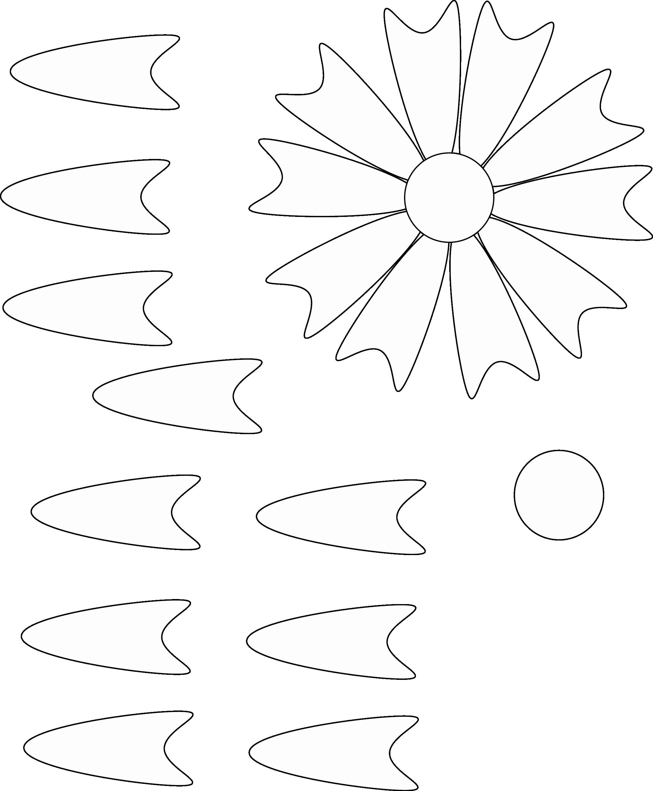 Printable Flower Template Cut Out Awesome 12 Free Printable Templates Paper Flowers