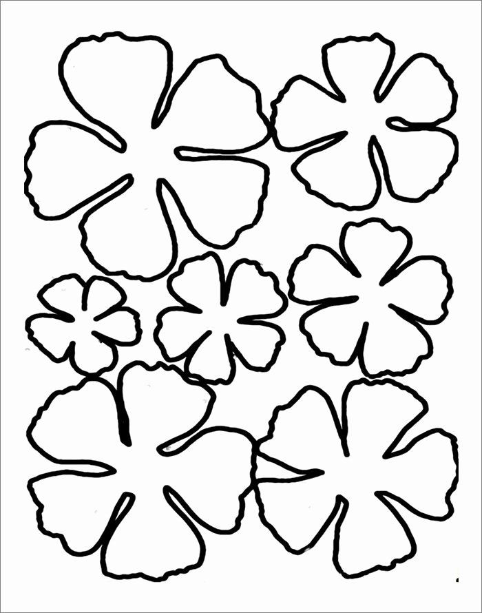 Printable Flower Template Cut Out Awesome Flower Template Free Templates