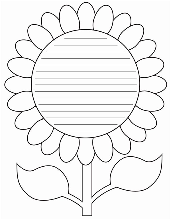 Printable Flower Template Cut Out Awesome Free 6 Sample Flower Templates In Pdf