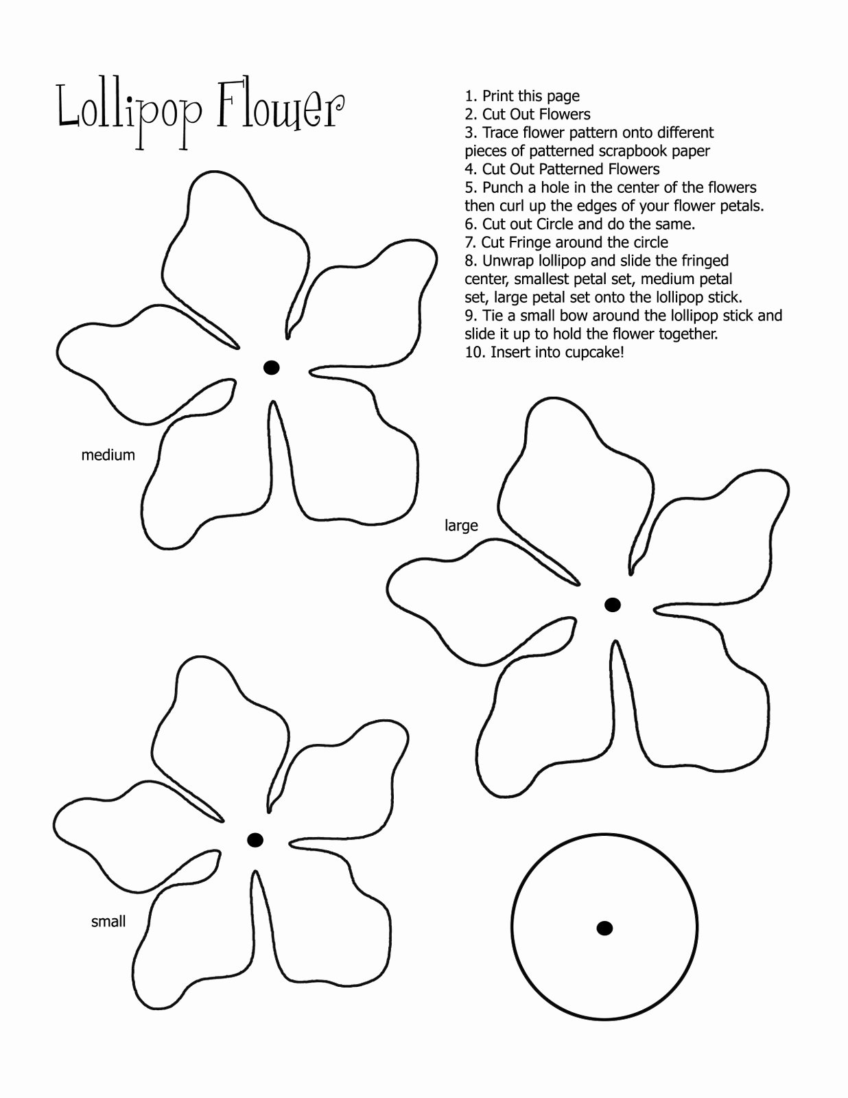 Printable Flower Template Cut Out Awesome Stacey S Sweet Shop Truly Custom Cakery Llc Frugally