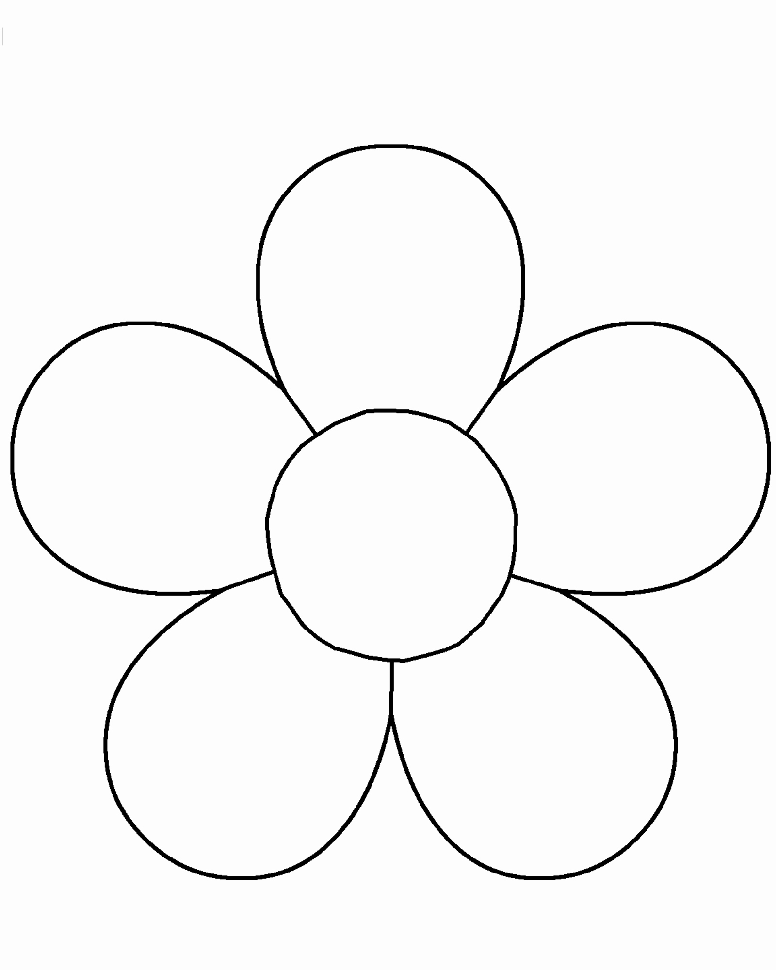 Printable Flower Template Cut Out Lovely Blank Flower Template 12 1600 X 2000