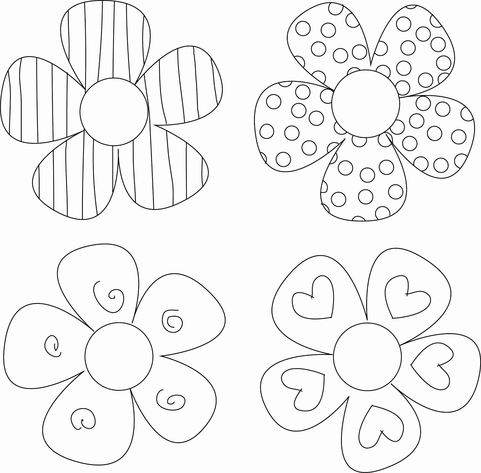 Printable Flower Template Cut Out Lovely Lizzydoodles September 2012