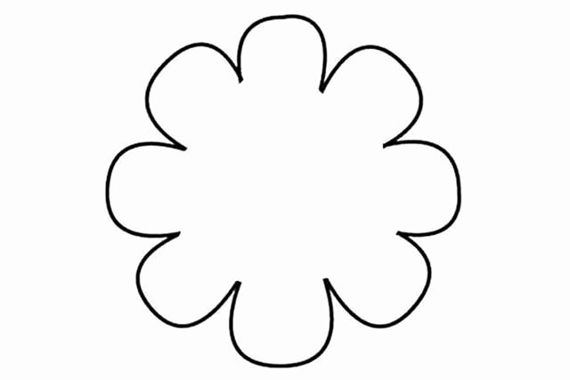 Printable Flower Template Cut Out Lovely Traceable Flower Templates Clipart Best