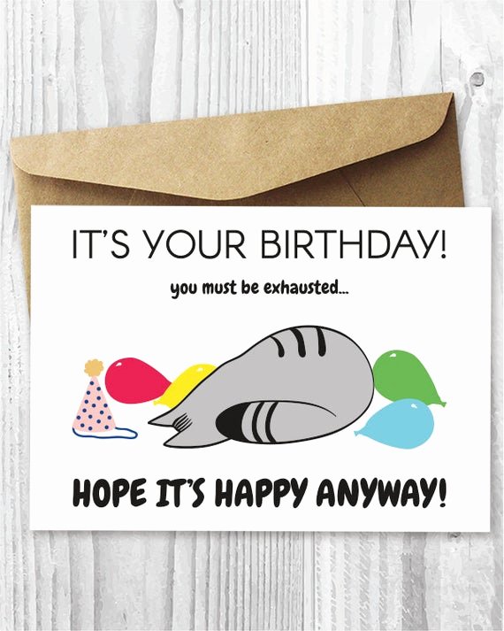 Printable Funny Birthday Card Luxury Introvert Birthday Cards Printable Funny Cat Cards Printable