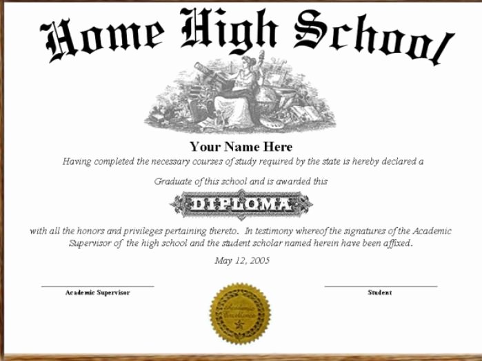 Printable High School Diploma Inspirational High School Diploma Template