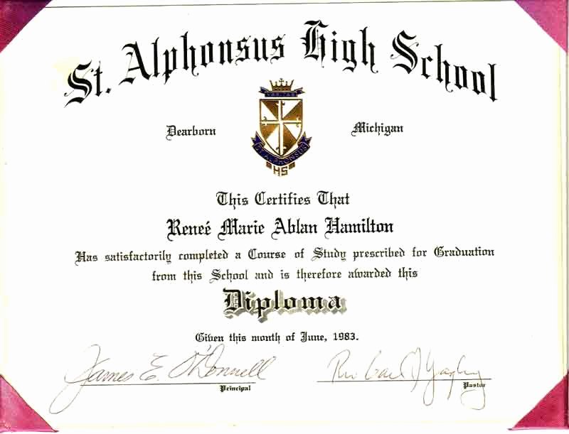 40 Printable High School Diploma Desalas Template