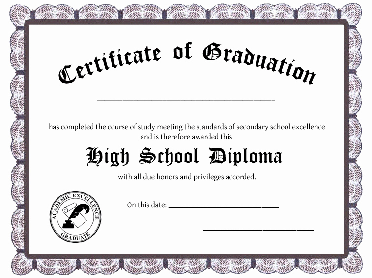 40 Printable High School Diploma Desalas Template