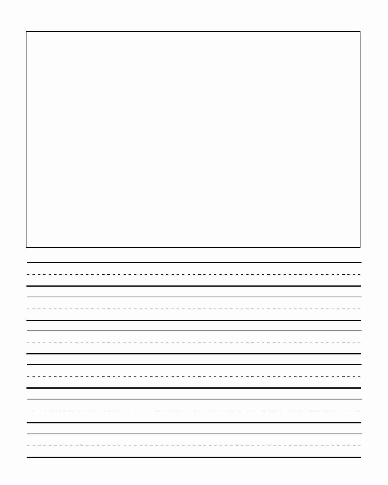 Printable Kindergarten Writing Paper Unique First Grade Writng Paper Template with Picture