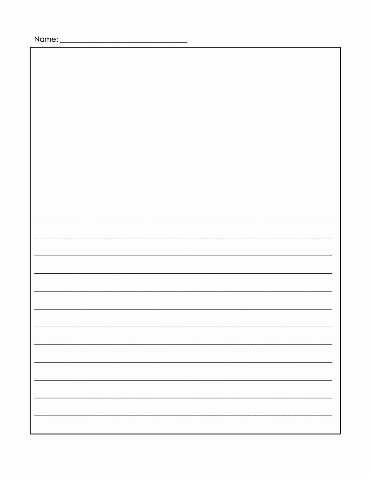 Printable Lined Paper Pdf Fresh Writing Paper for Kids with Picture Box