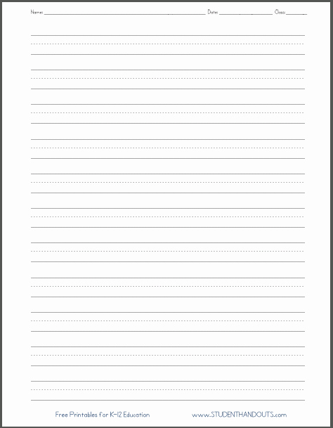 Printable Lined Paper Pdf Luxury Blank Lined Paper Handwriting Practice Worksheet