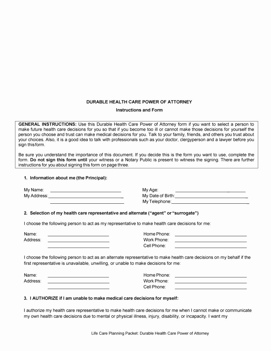 Printable Power Of attorney Fresh 50 Free Power Of attorney forms &amp; Templates Durable