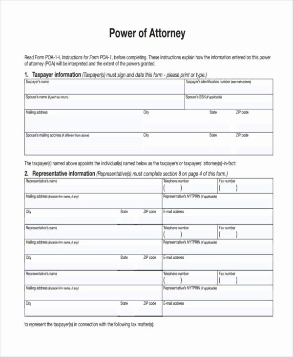 Printable Power Of attorney Inspirational Free 35 Power Of attorney forms
