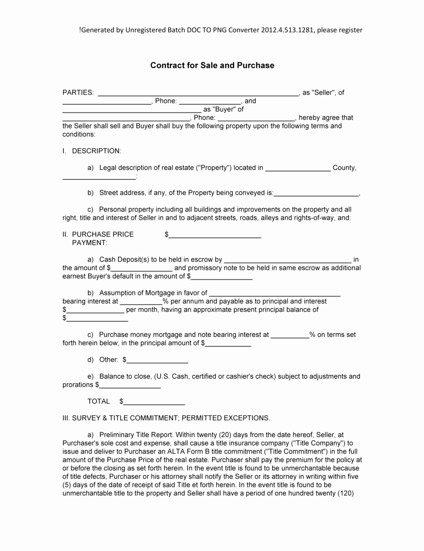 Printable Vehicle Purchase Agreement Fresh 20 Printable Blank Contract Template Examples Thogati