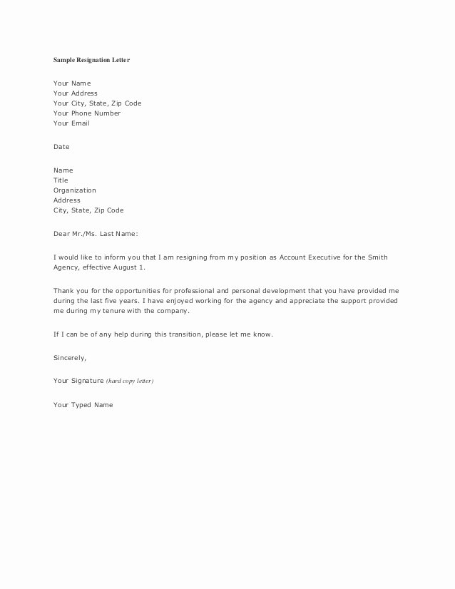 Professional Letter Of Resignation Beautiful Application and Resignation Letter
