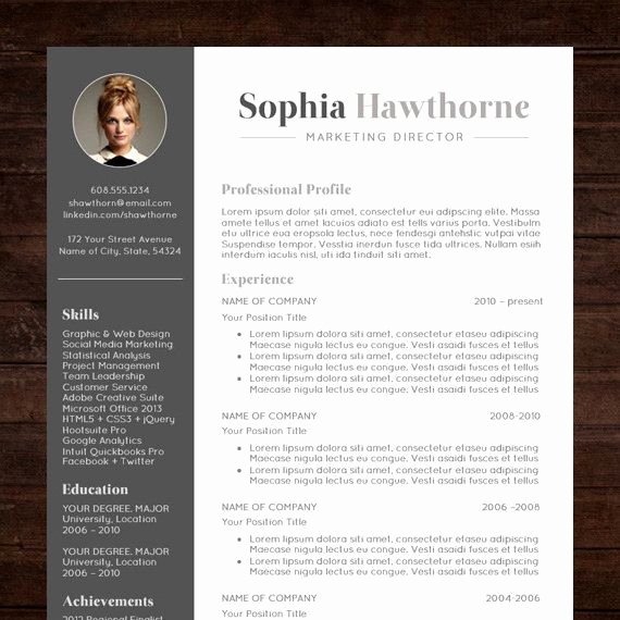 Professional Resume Template Free Inspirational Resume Template with Professional Modern Cv
