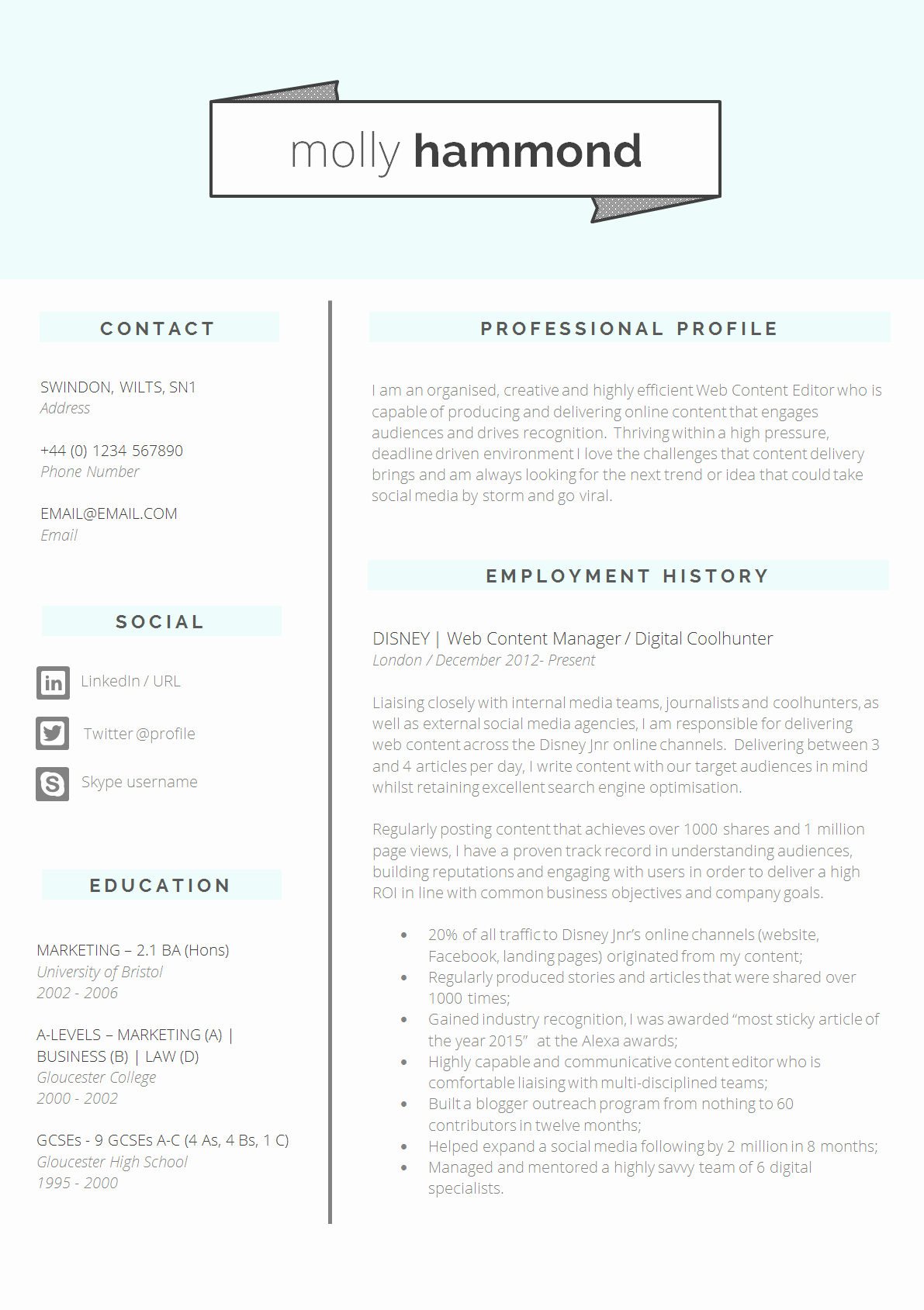 Professional Resume Template Free New 13 Slick and Highly Professional Cv Templates