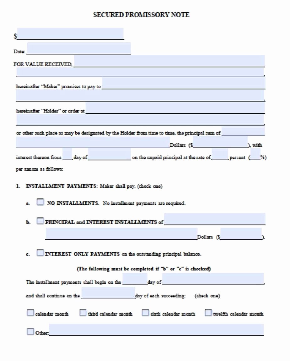 Promissory Notes Templates Free Awesome 6 Promissory Note Templates Excel Pdf formats