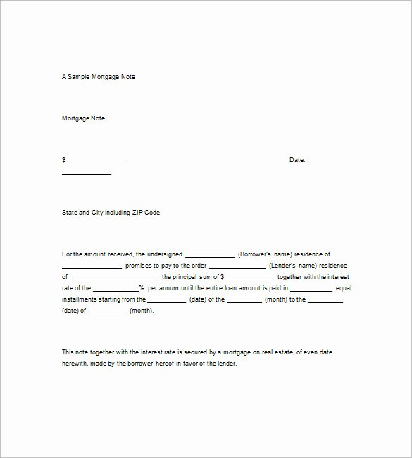 Promissory Notes Templates Free Inspirational Promissory Note Example