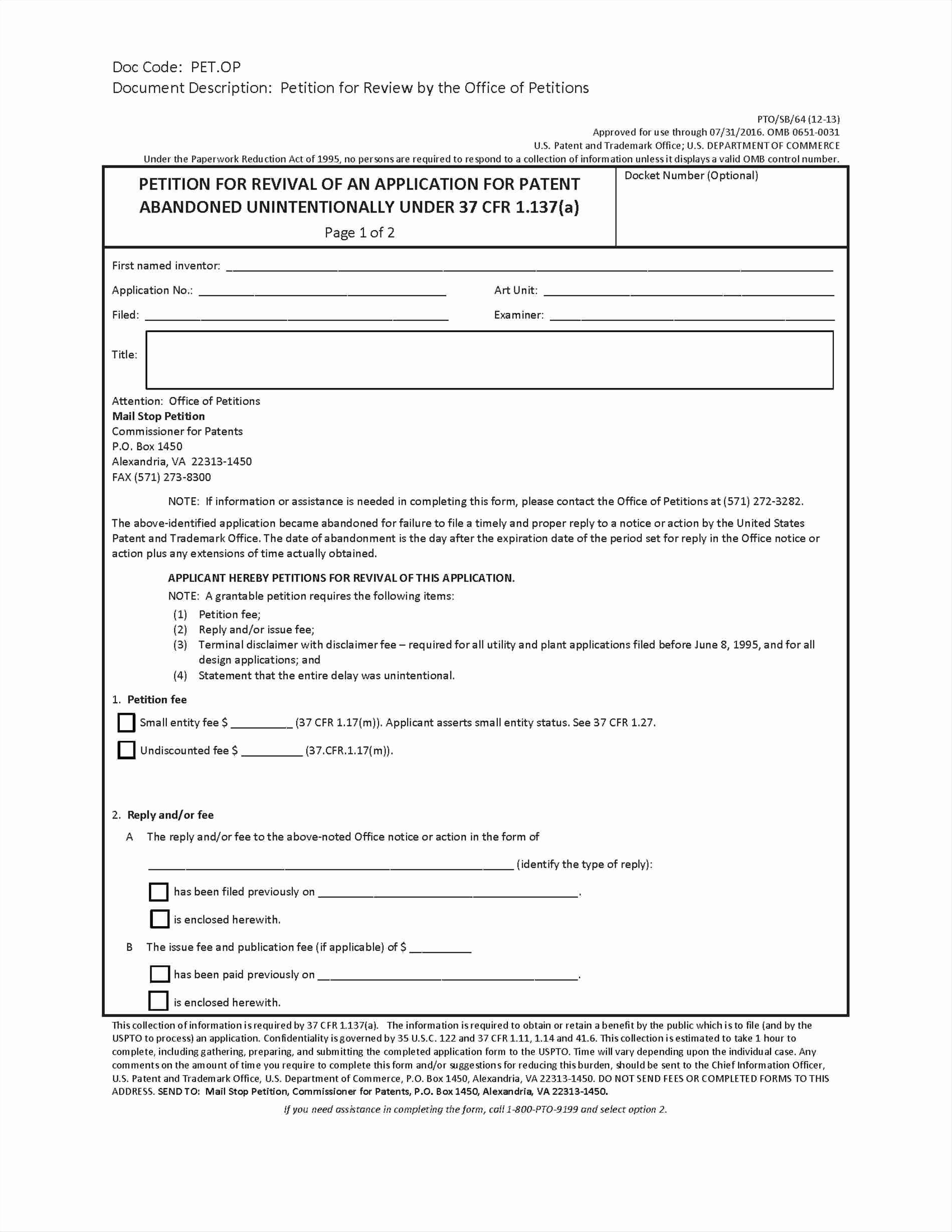 Provisional Patent Application form Fresh Pin by Joanna Keysa On Free Tamplate