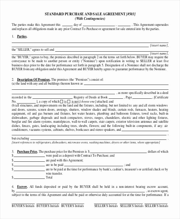 Purchase Agreement Template Word Best Of 13 Purchase Contract Templates Word Pdf Google Docs