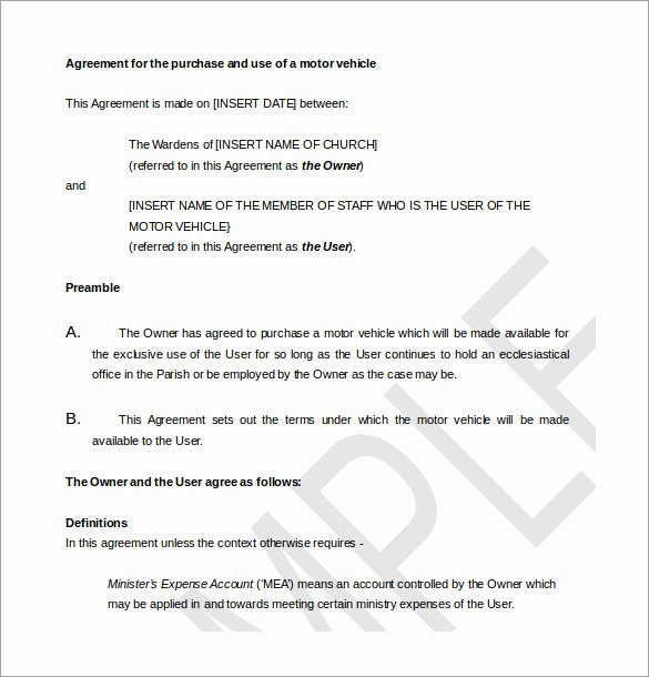 Purchase Agreement Template Word Elegant Purchase Agreement Template 28 Free Word Pdf Document