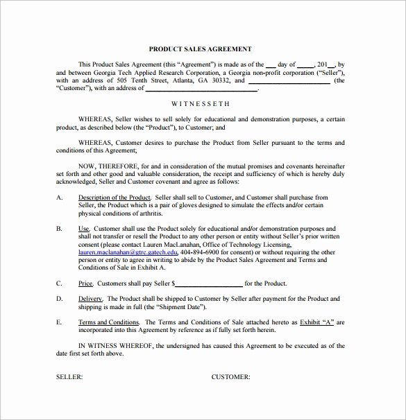 Purchase Agreement Template Word Unique Sales Agreement 10 Download Free Documents In Word Pdf