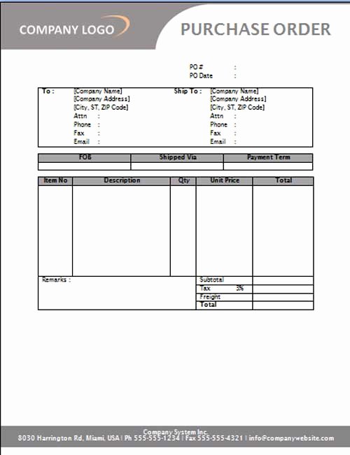 Purchase order Template Word Awesome Product Purchase order Template Microsoft Word Templates