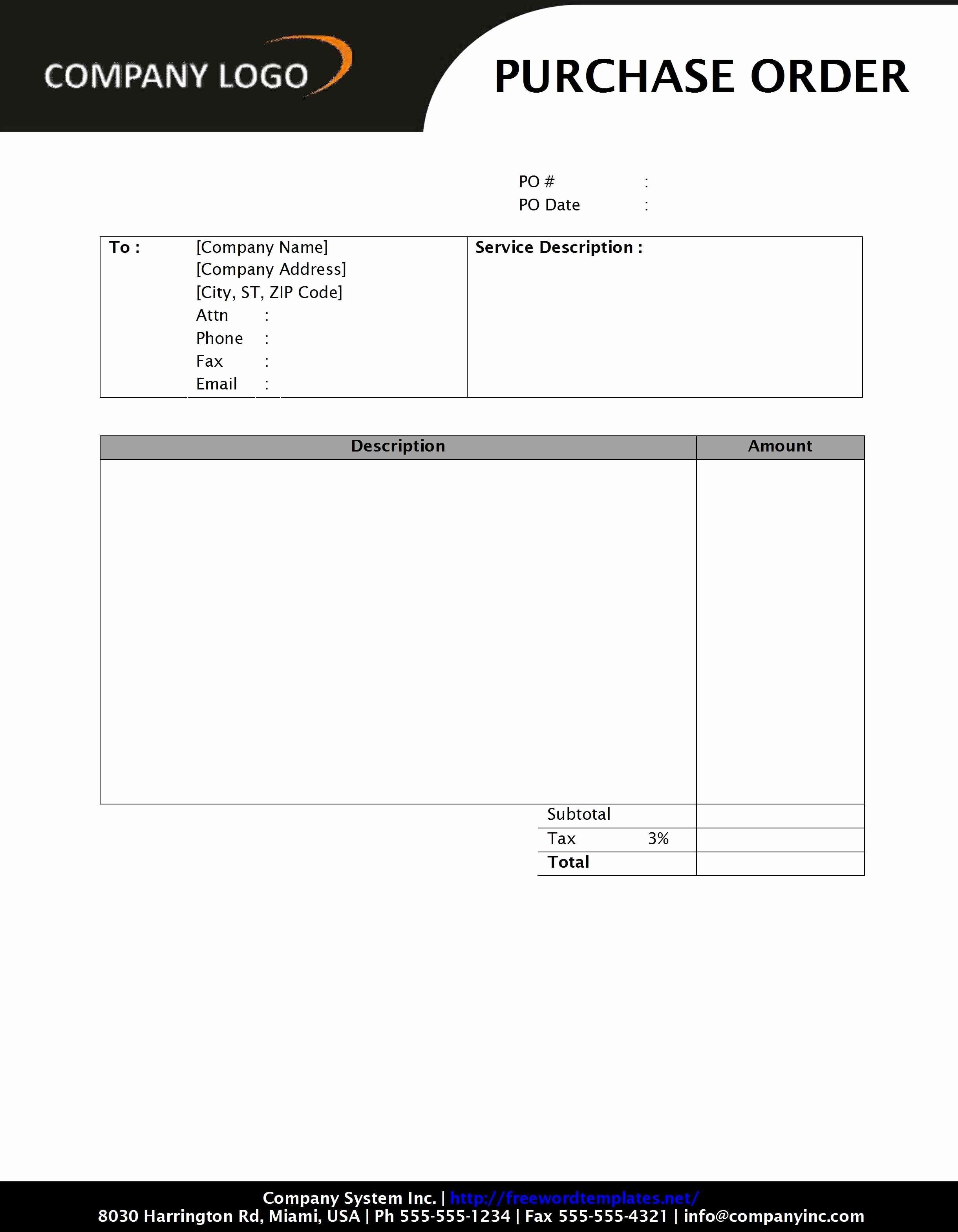 Purchase order Template Word Awesome Purchase order Sd1 Style