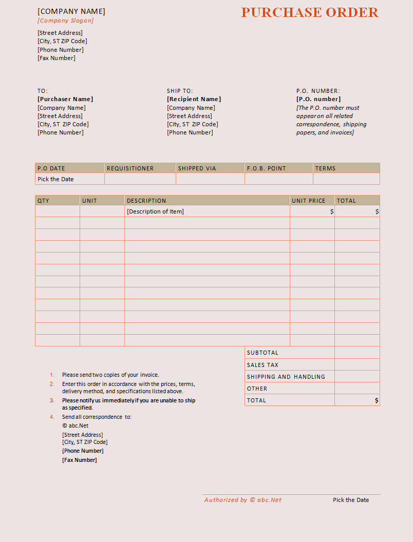 Purchase order Template Word Beautiful Purchase order Template Pdf format In Word Daily Roabox