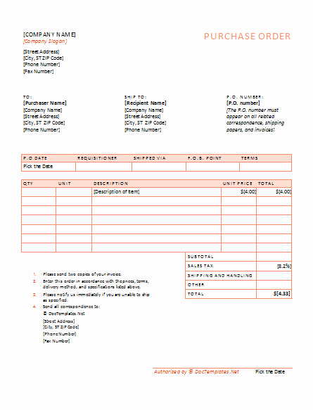 Purchase order Template Word Beautiful Purchase order Template Word for Office
