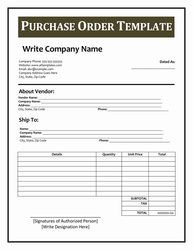 Purchase order Template Word Lovely 40 Free Purchase order Templates forms