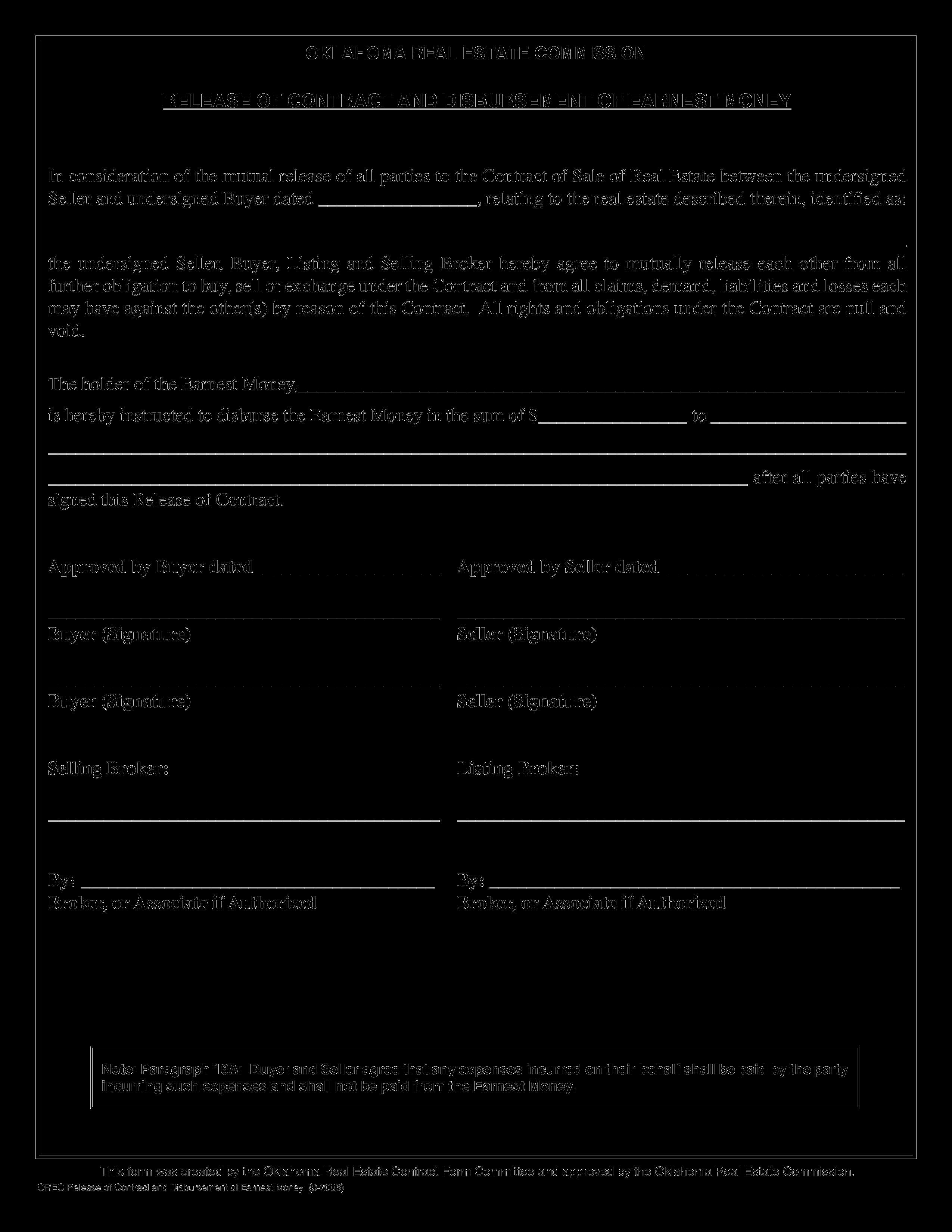 Real Estate Contract Template Elegant Real Estate Contract Release form