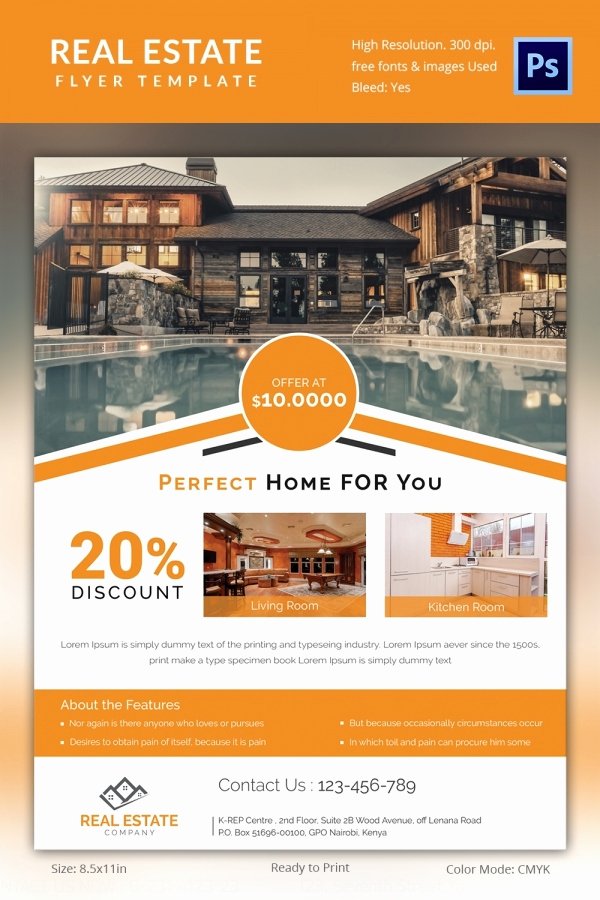 Real Estate Flyer Templates Unique Real Estate Flyer Template 37 Free Psd Ai Vector Eps