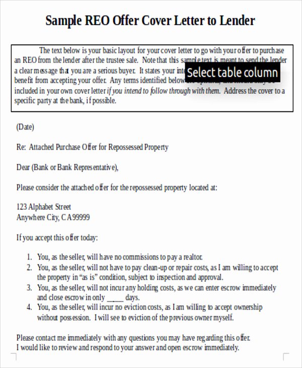 Real Estate Offer Letter Template Best Of Real Estate Fer to Purchase Cover Letter How to Write