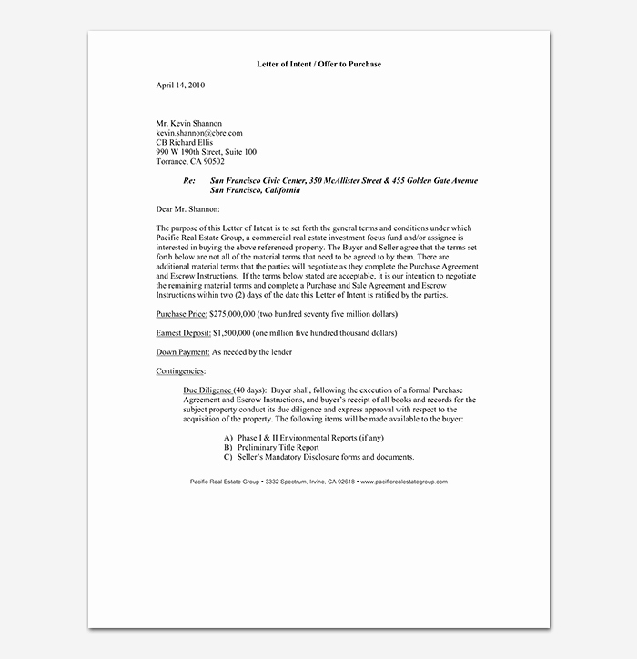 Real Estate Offer Letter Template Luxury Real Estate Fer Letter Template Free Samples &amp; Examples